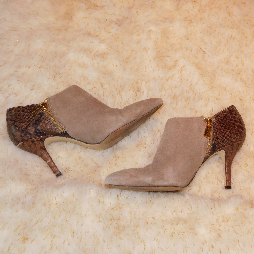 Michael Kors Suede and Snakeskin Leather Heels - Picture 6 of 8
